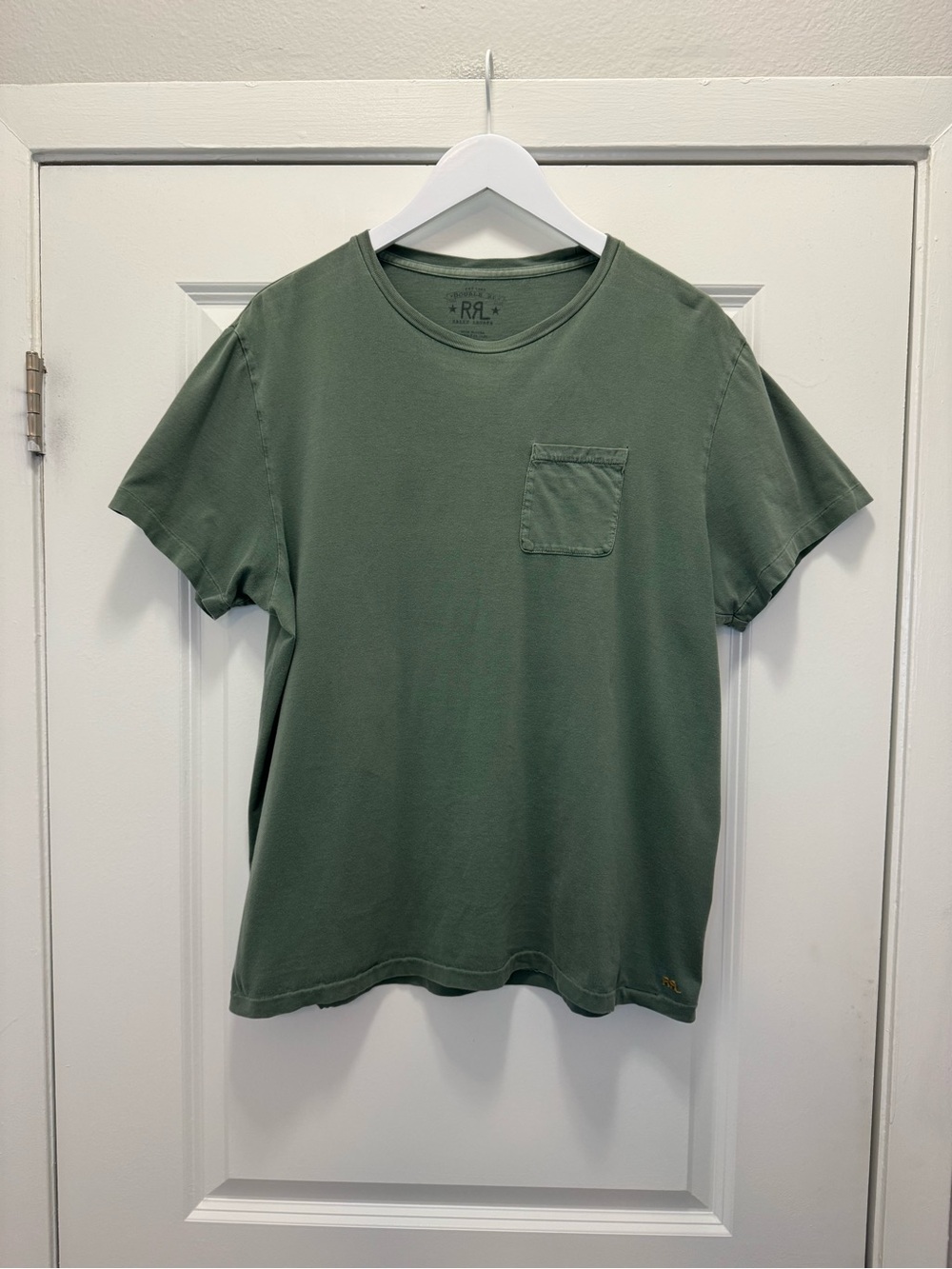 Ralph Lauren RRL Pocket Tee in Green Cotton Jersey T-Shirt
